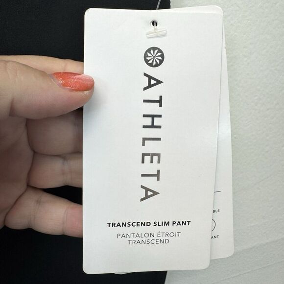 Athleta Transcend Slim Pant Womens size M 32" Nylon Stretch Black - Picture 8 of 11